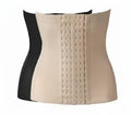 3. waist trainer shapewear belts in black and beige with adjustable front hook closures for tummy control