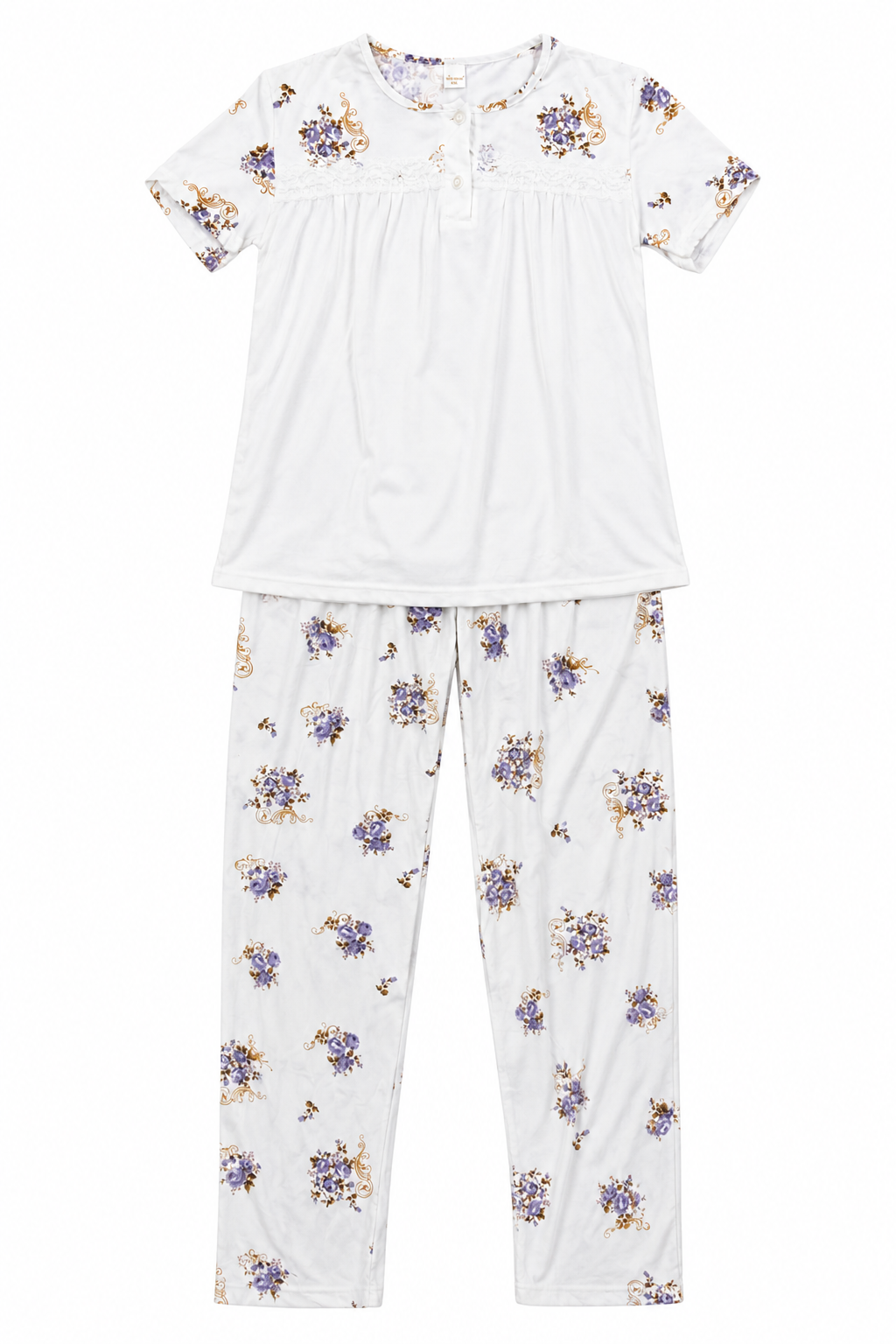 3 Piece Floral Soft Cotton Night Suit Set – Premium Sleepwear for Women
