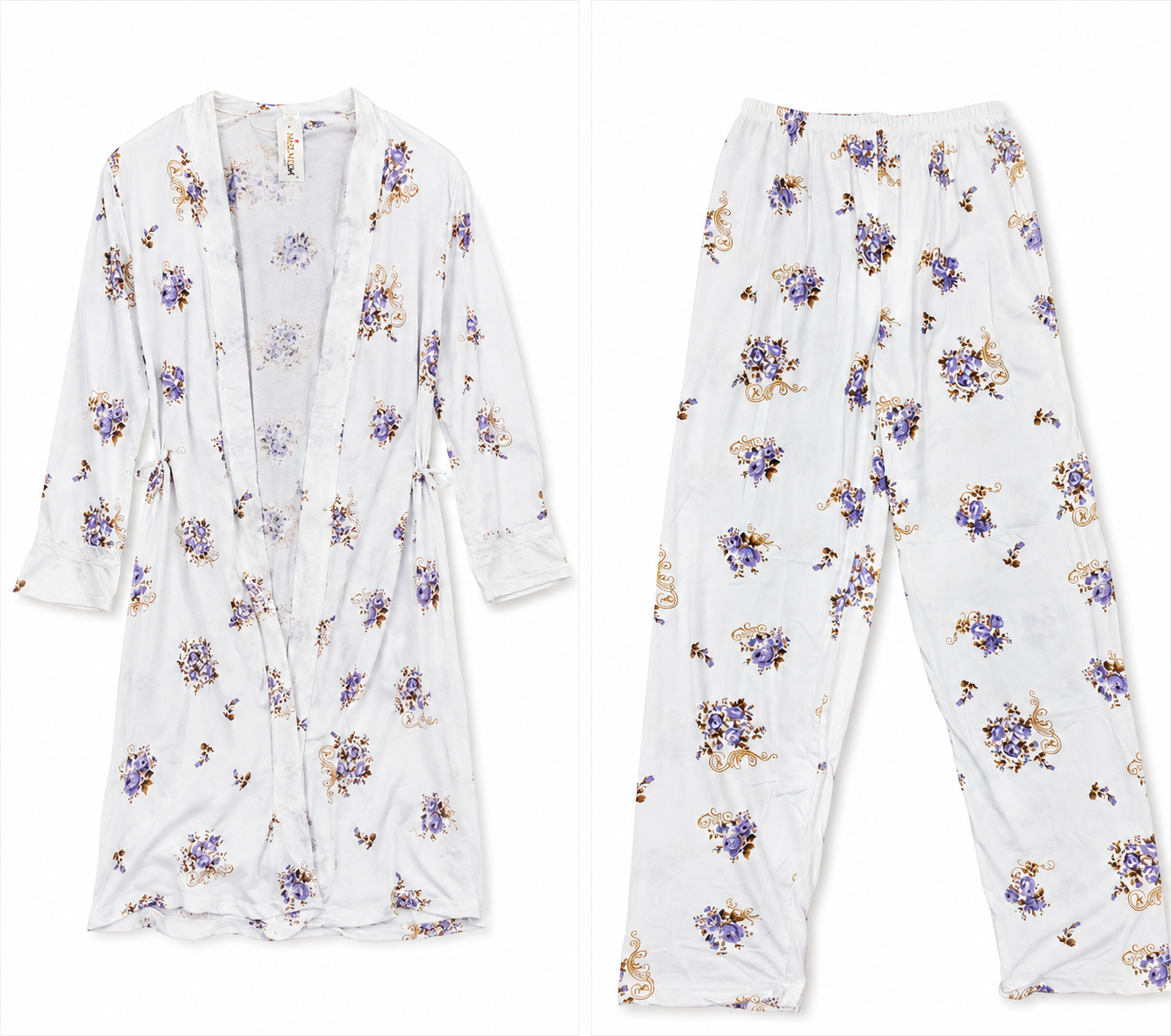 3 Piece Floral Soft Cotton Night Suit Set – Premium Sleepwear for Women