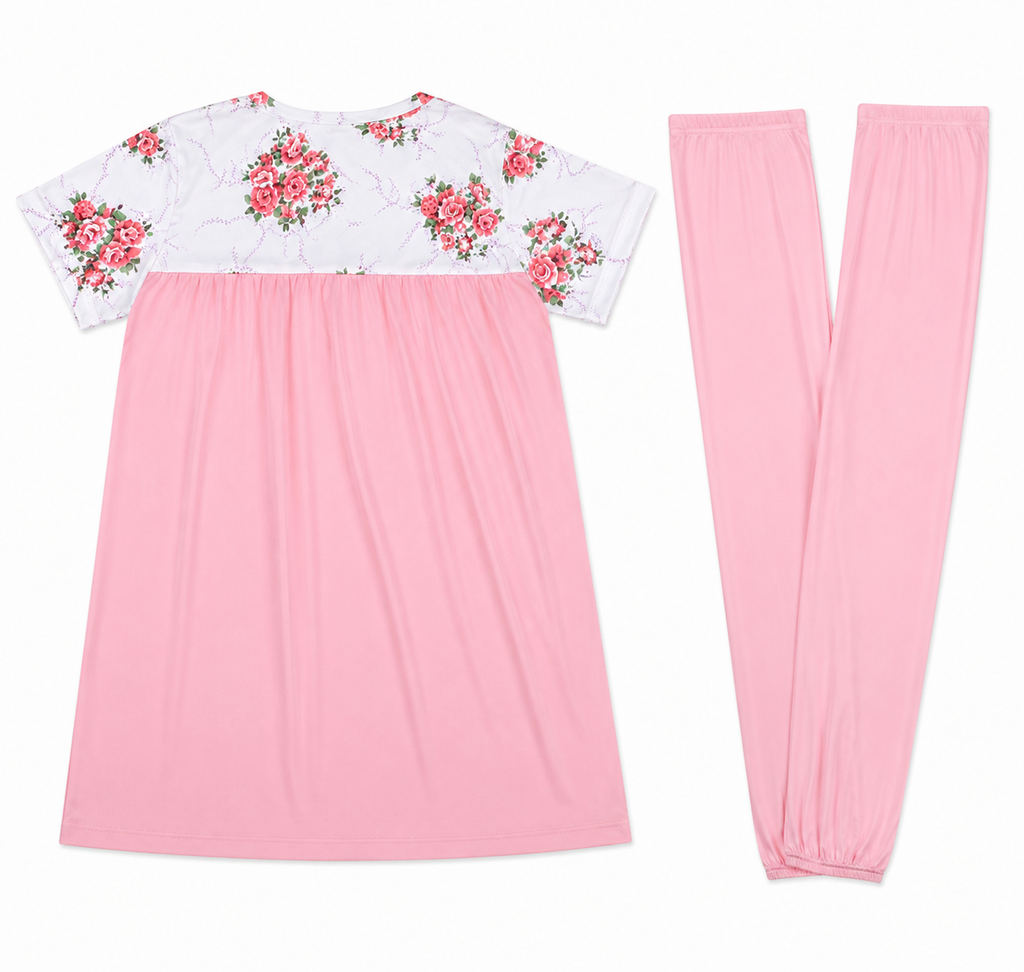 Women's Soft Cotton Floral Night Suit – Half Sleeve Lounge Wear Pajama Set
