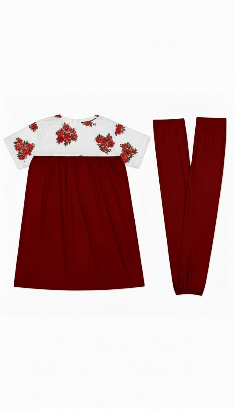 Women's Soft Cotton Floral Night Suit – Half Sleeve Lounge Wear Pajama Set