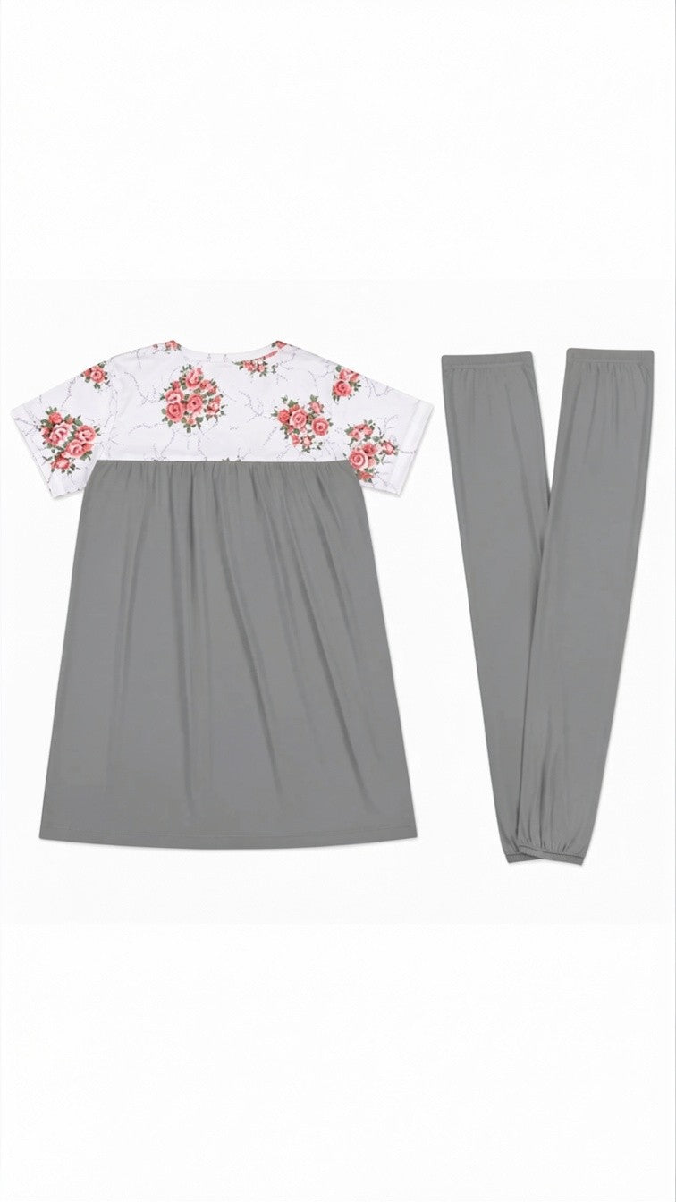 Women's Soft Cotton Floral Night Suit – Half Sleeve Lounge Wear Pajama Set