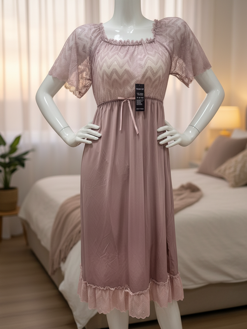 Women’s Elegant Lace Night Dress