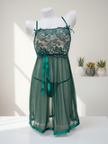 Sheer Mesh Lace Nightdress