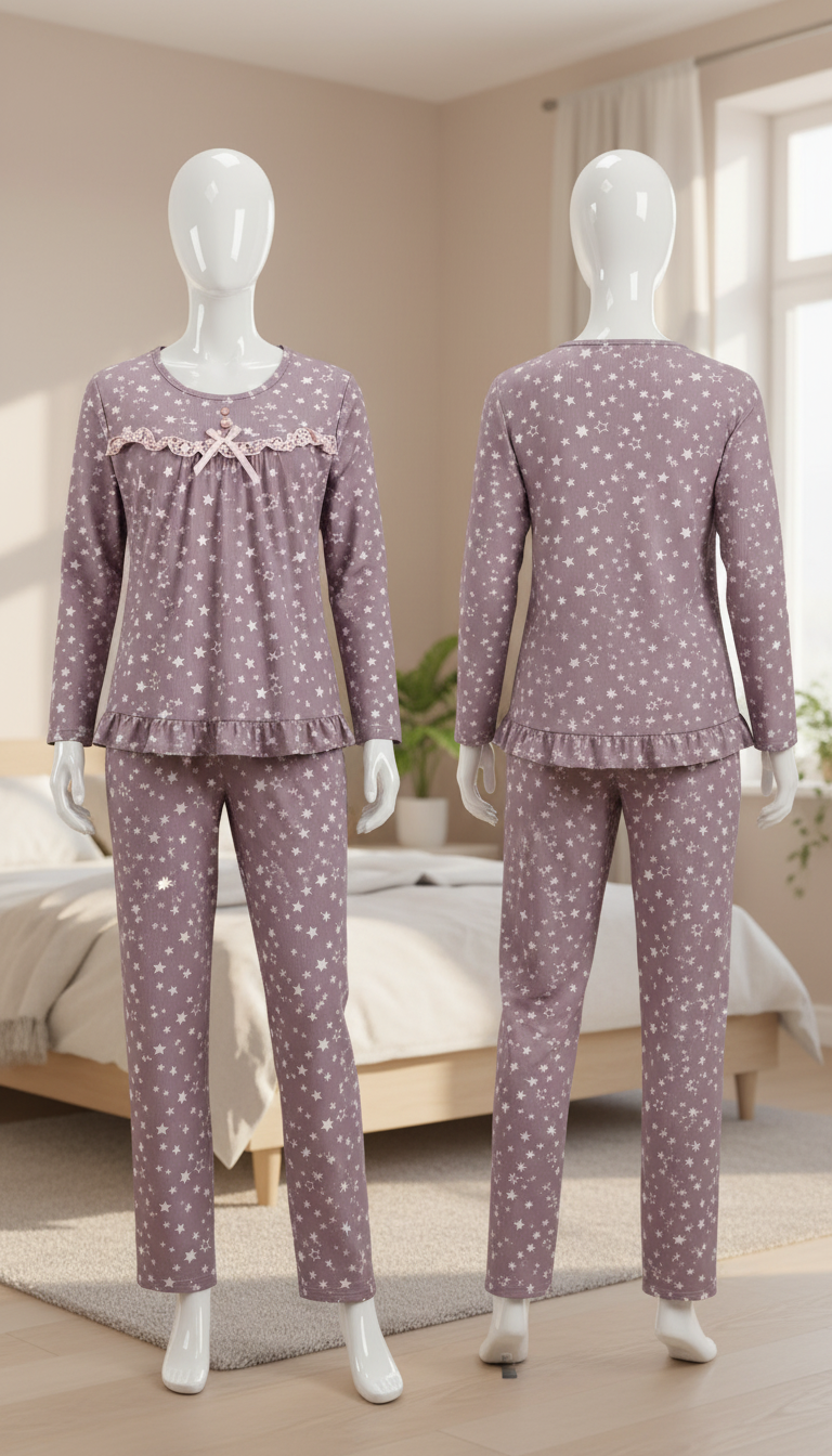 Soft Cotton Star Print Nightwear