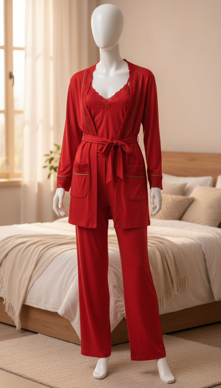 3-Piece Luxury Nightwear Set