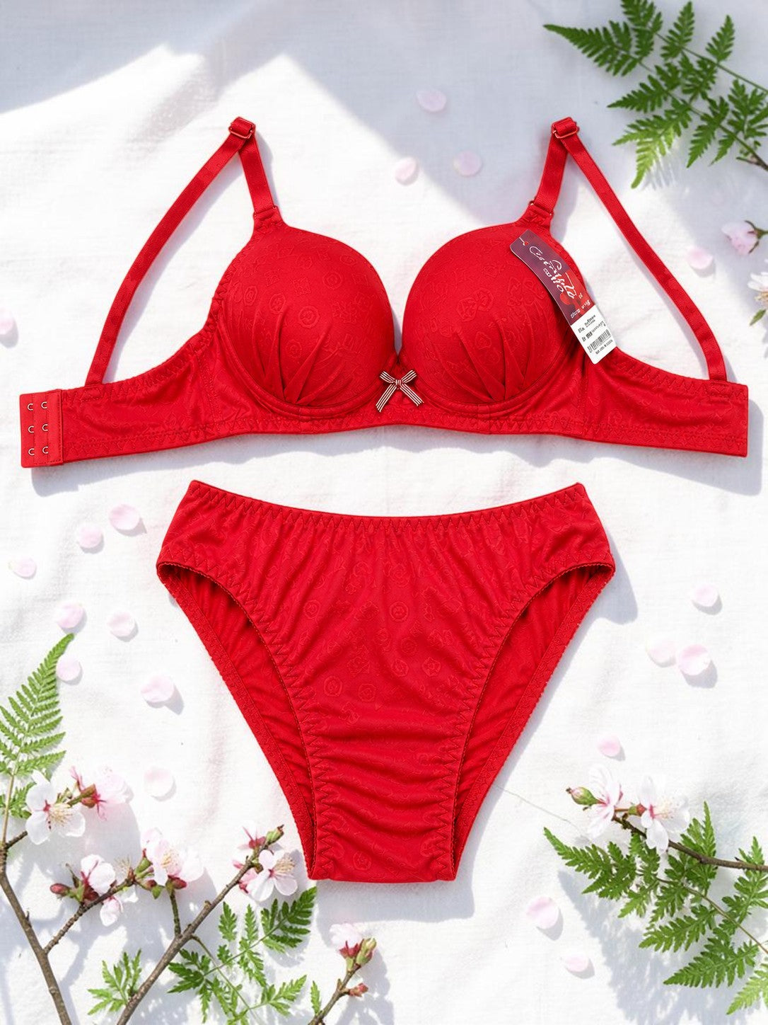 two-piece matching women's lingerie set