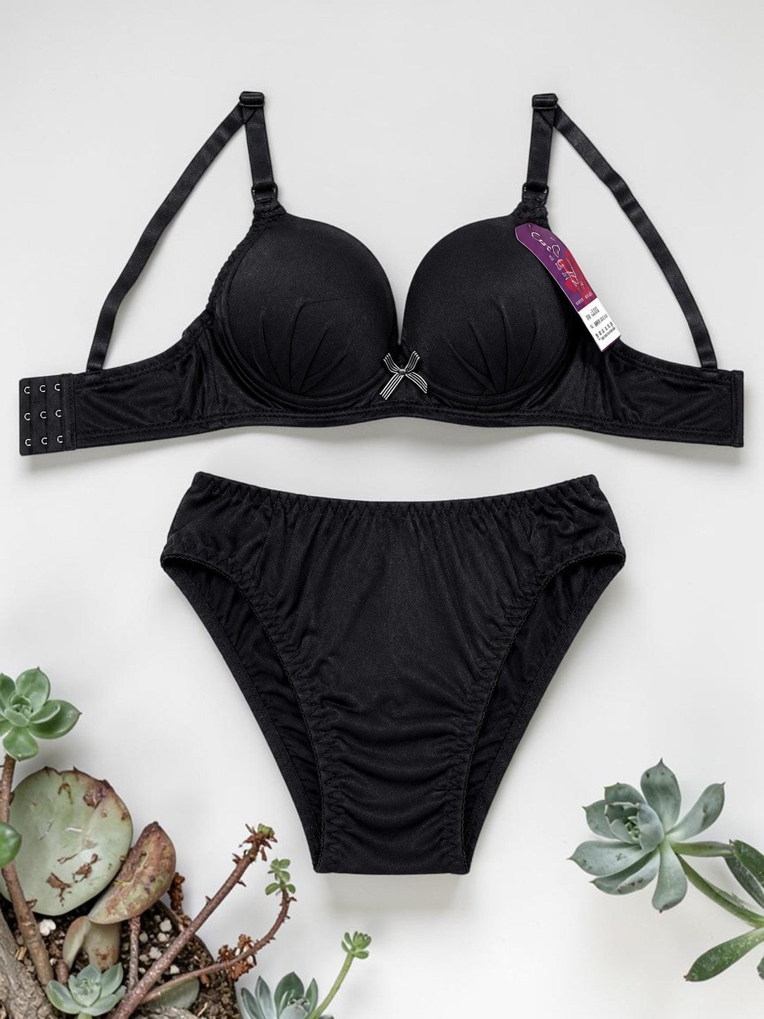 two-piece matching women's lingerie set