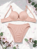 two-piece matching women's lingerie set